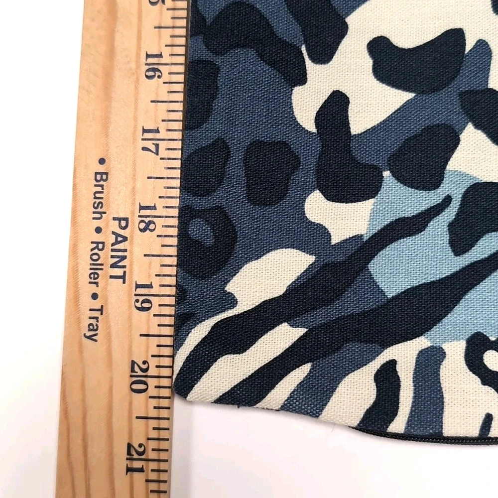 Ikea Kaphyacint Cotton Pillow Cover Indigo Navy Blue White Square No‎ Insert